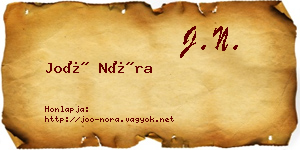 Joó Nóra névjegykártya